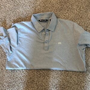 Travis Mathew Light Blue Polo with Subtle Logo